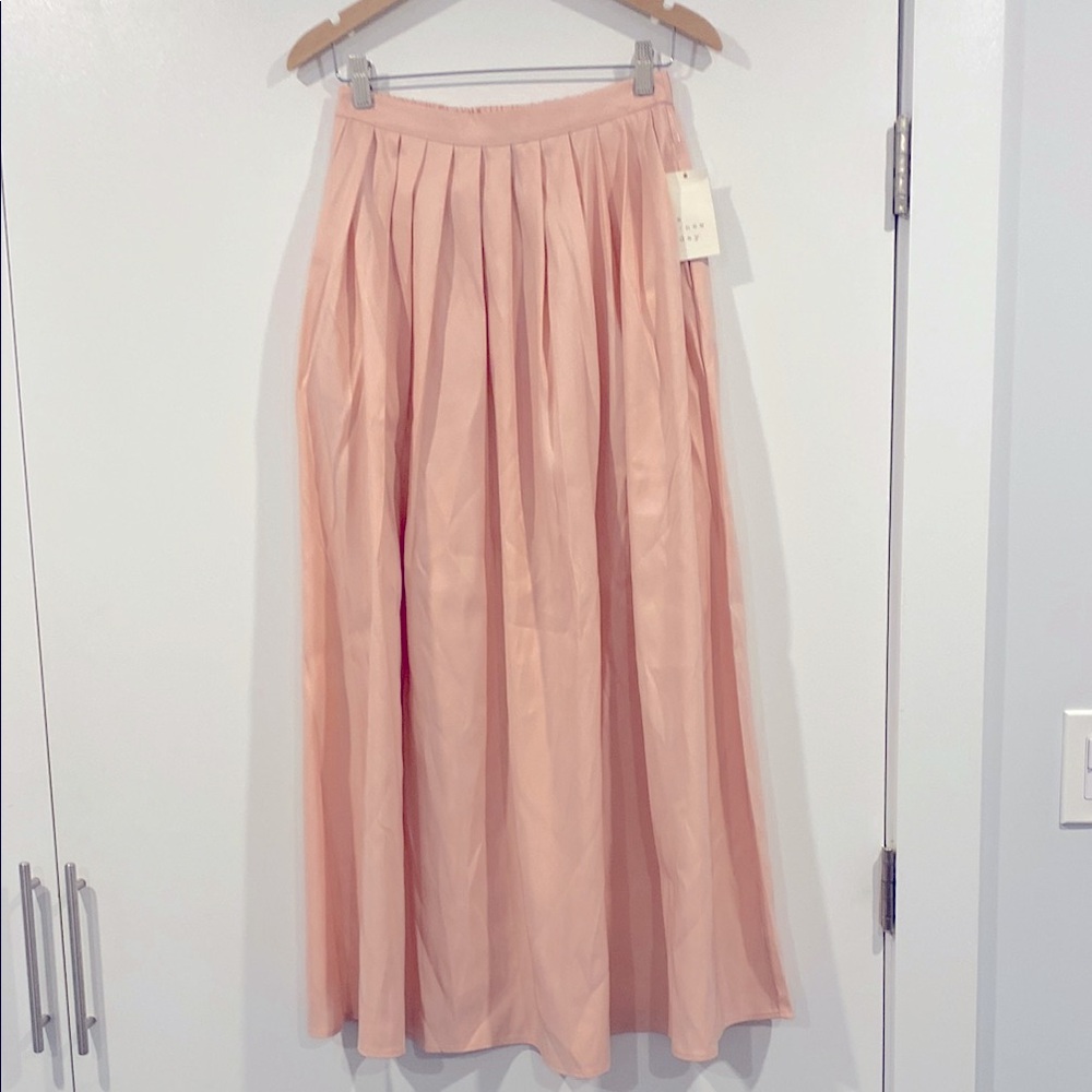 a new day Blush Pink Pleated Maxi Skirt